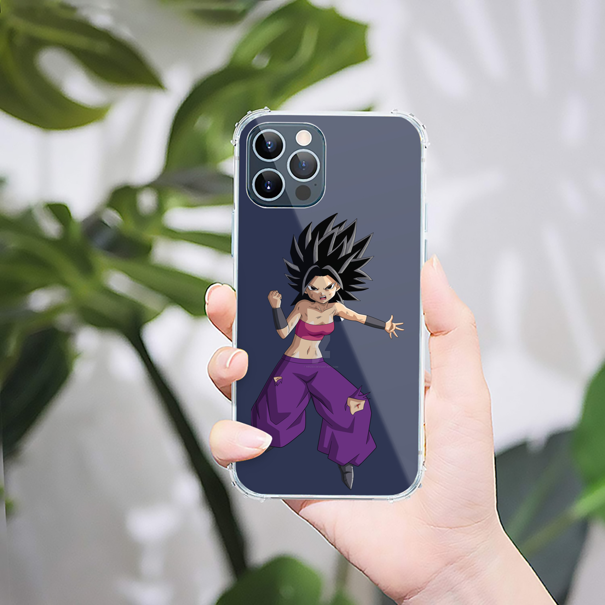 （画像用） ドラゴンボール カリフラ DRAGON BALL Caulifla 【iPhone 12シリーズ対応】透明スマホケース（クリアソフトケース）